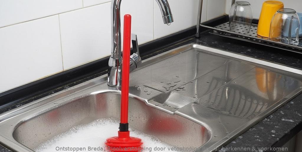 Rioolverstopping door vetophoping Breda: herkennen & voorkomen